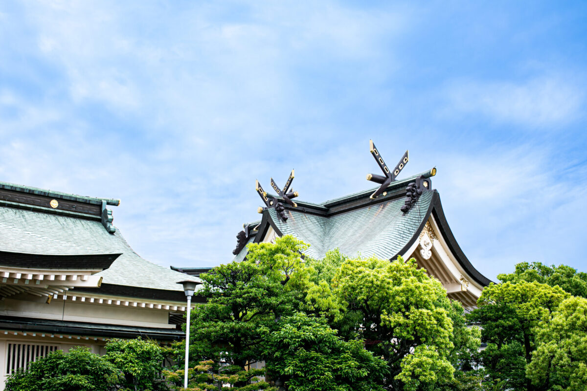 岡山神社　屋根